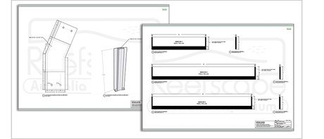 Reefscape acrylic window engineering drawings