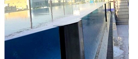 The acrylic viewing window on site