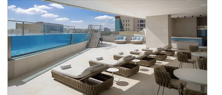 Le Méridien Riyadh rooftop pool terrace, Saudi Arabia