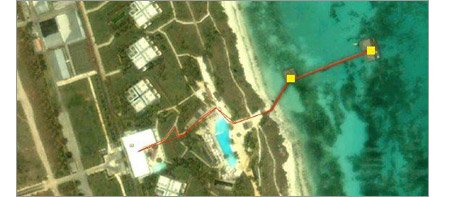 Aerial view of the Zanzibar project site, adjacent to the reef